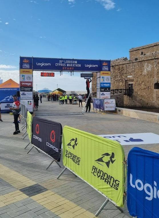 Start line cyprus half marathon