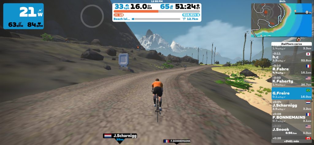 Zwift app and indoor cycling trainer enhancing at-home workout experience