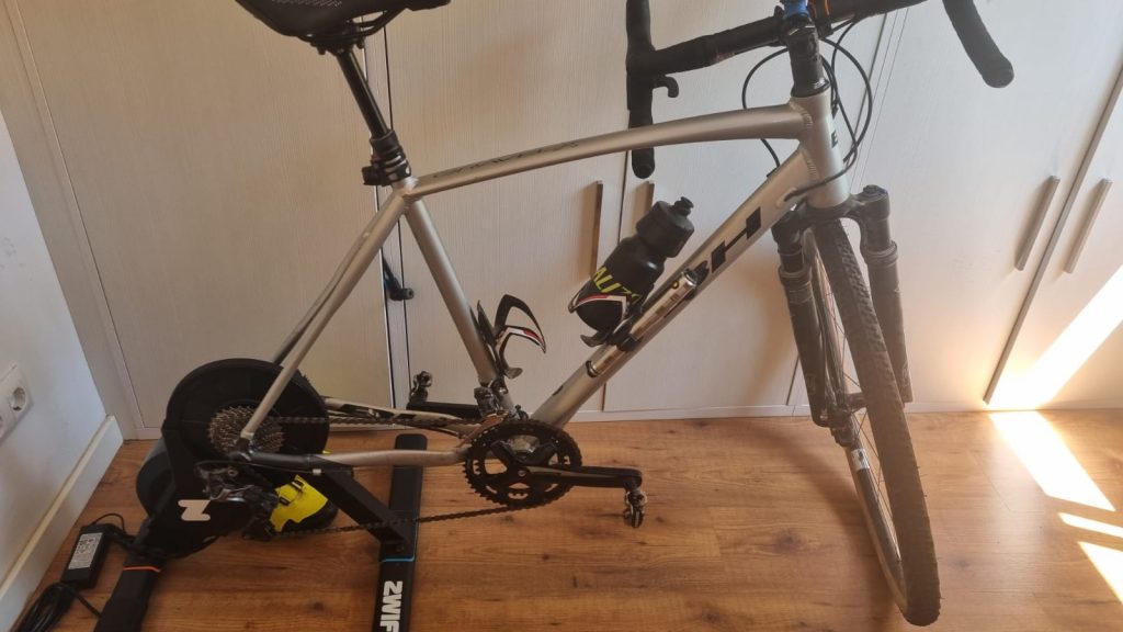 using my gravel bike on zwift