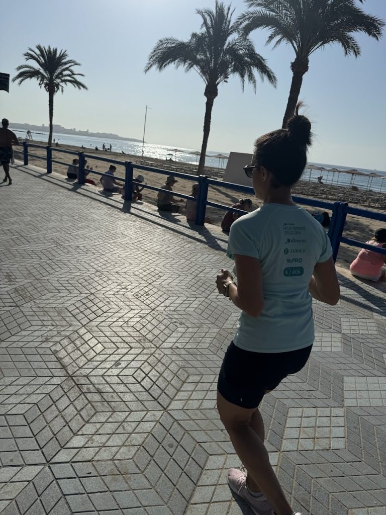 Running on the beach at Alicante
