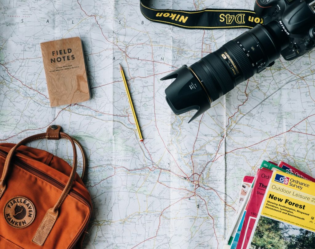 Passport on world map symbolizing international race travel